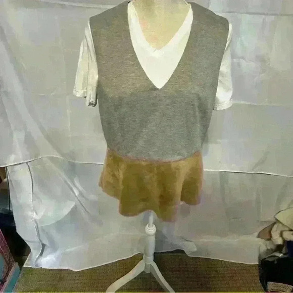 Harvey Faircloth silk lined design wool top Large. Mixed Materials Eclectic - Picture 4 of 10